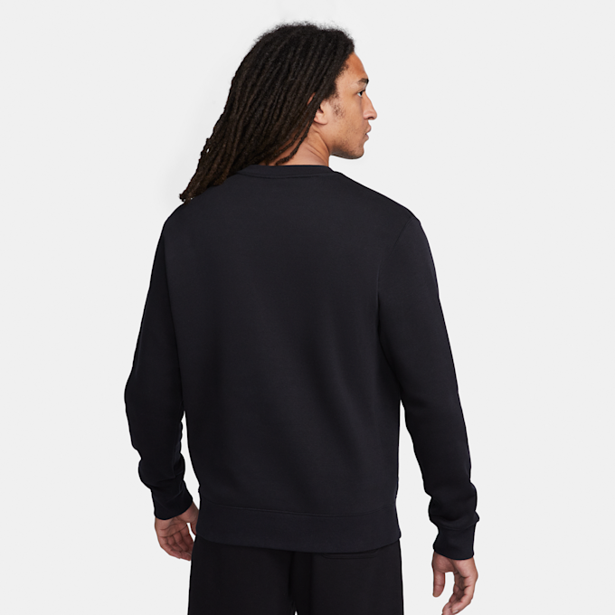 Nike Club Fleece+ Brushed-Back Crew zwart 21128 2