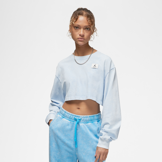 Jordan Long-Sleeve Cropped T-Shirt azul 21239 1