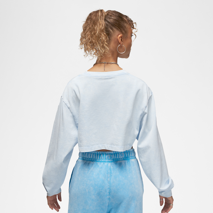 Jordan Long-Sleeve Cropped T-Shirt blu 21239 2
