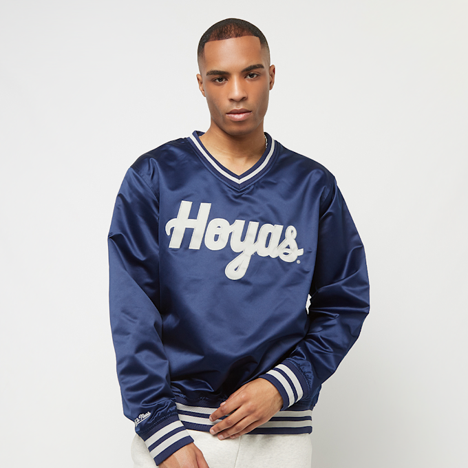 Mitchell & Ness NCAA Georgetown University Primetime LW Satin Jacket bleu 21769 1