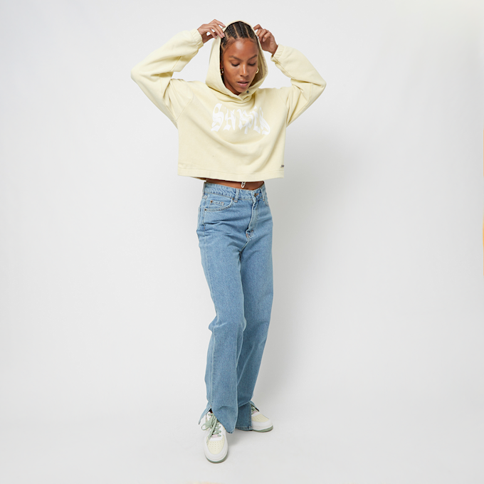 SNIPES Large Old English Logo Washed Oversized Cropped Hoodie verde 21784 5