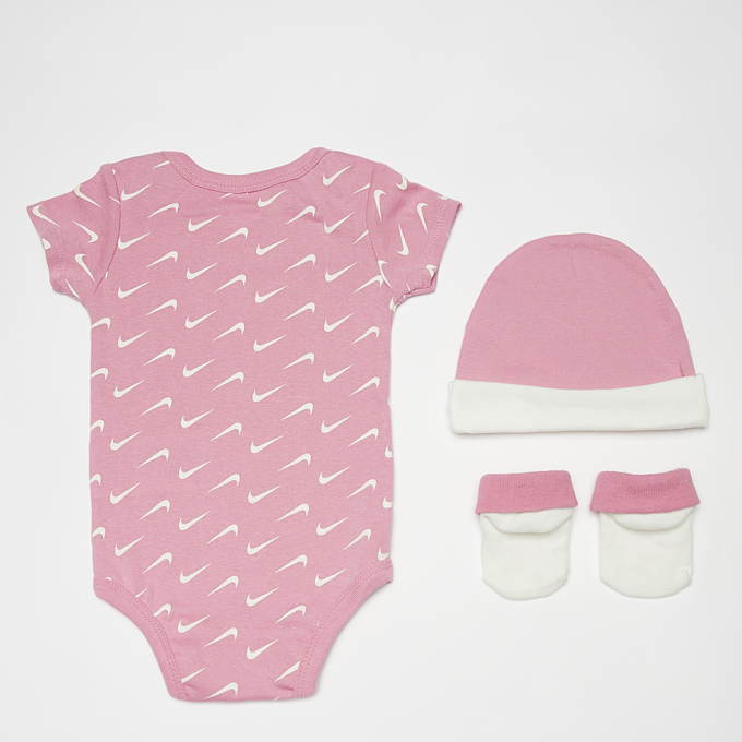 Nike Hat/Bodysuit & Bootie Set (3 Pack) roza 22238 2