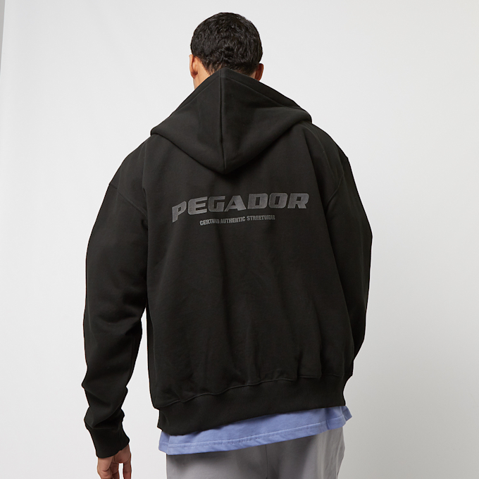 Pegador Colne Logo Oversized Sweat Jacket Vintage zwart 22548 2