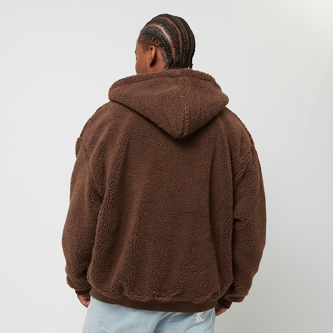 Karl Kani Varsity Teddy Full Zip Hoodie brun 19803 2