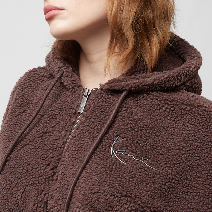 Karl Kani Metal Signature Teddy Full Zip brun 19844 3