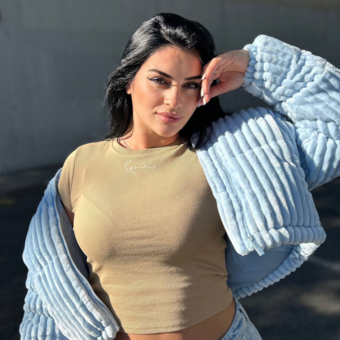 Karl Kani OG Fuzzy Corduroy Short Puffer Jacket blauw 19860 6