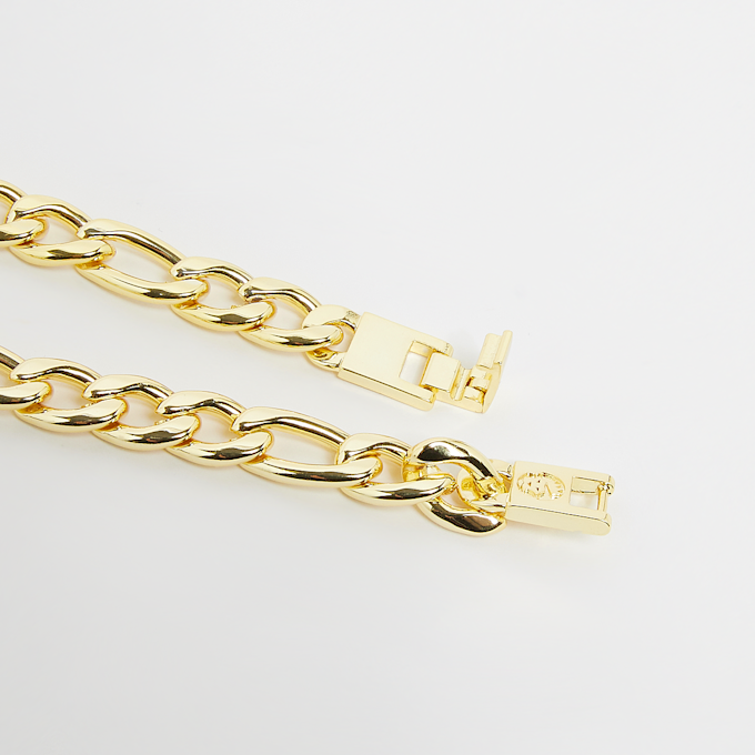 King Ice Italian Figaro Chain 10mm Gold Plated 14K srebrny 19897 3