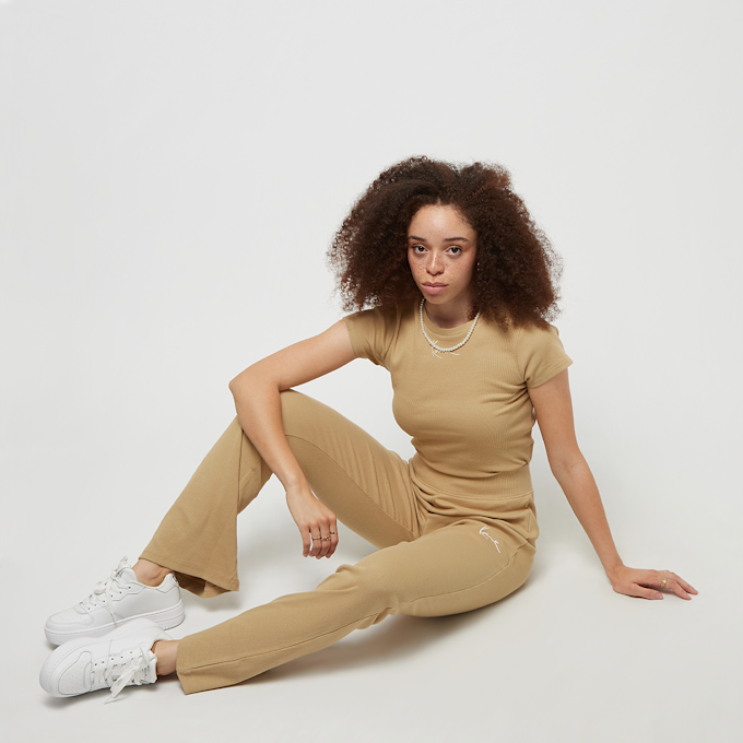 Karl Kani Small Signature Flared Rib Leggings beige 25828 4
