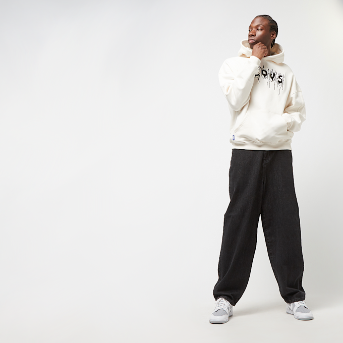 PEQUS Destroyed Logo Patch Hoodie bianco 25869 4