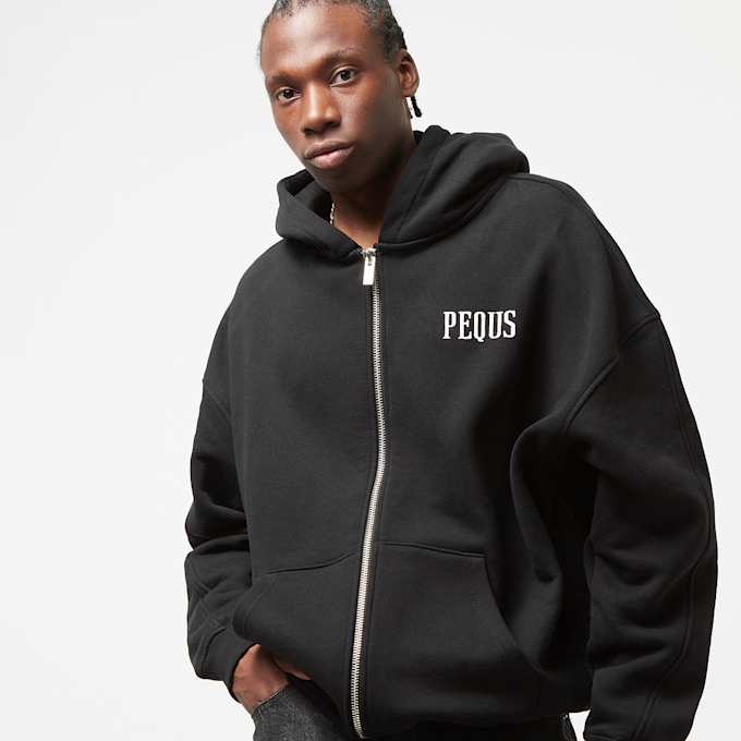 PEQUS Chest Logo Zip-Hoodie crna 26190 1