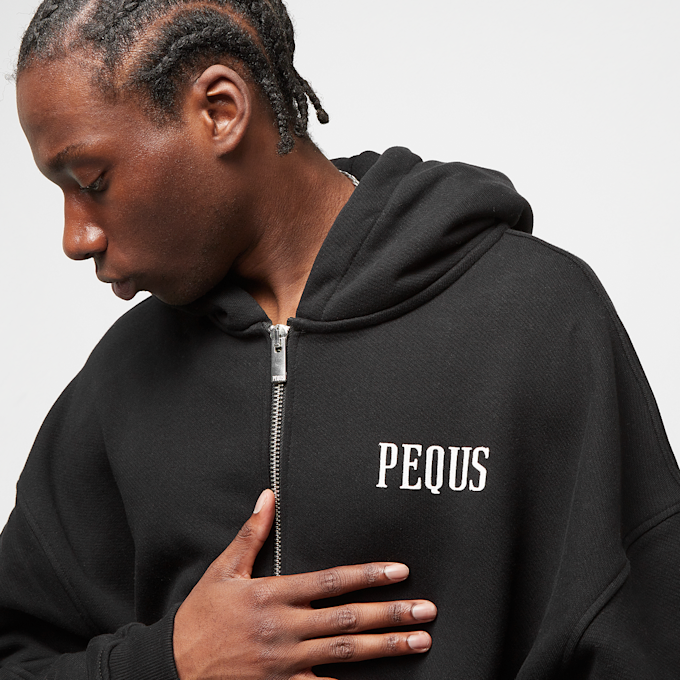 PEQUS Chest Logo Zip-Hoodie crna 26190 3