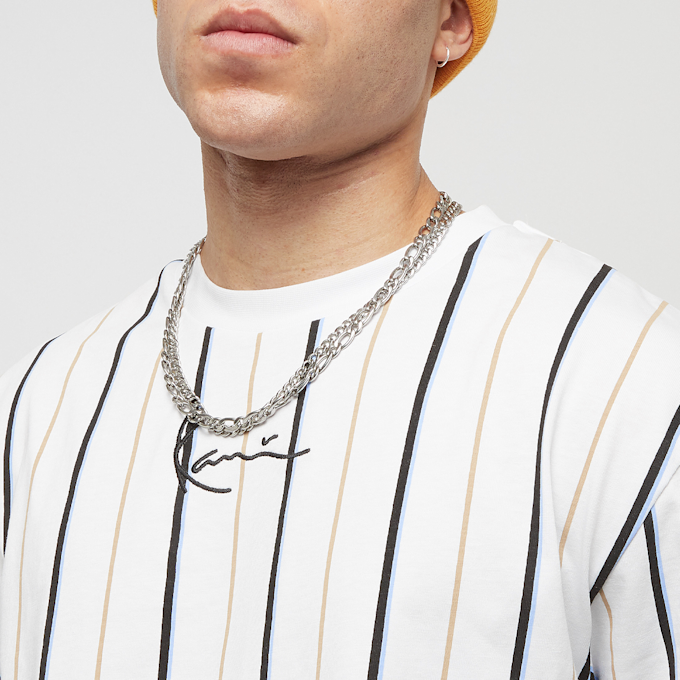 Karl Kani Small Signature Pinstripe Tee wit 26238 3