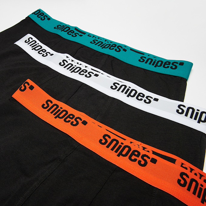 SNIPES 3 PACK - Contrast Tape Briefs Boxershorts czarny 26330 2