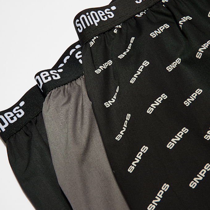 SNIPES 3 PACK - Black Tape Woven Boxershorts preto 26333 2