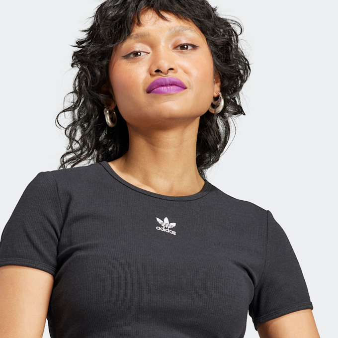 adidas Originals T-shirt côtelé Essentials noir 26354 3