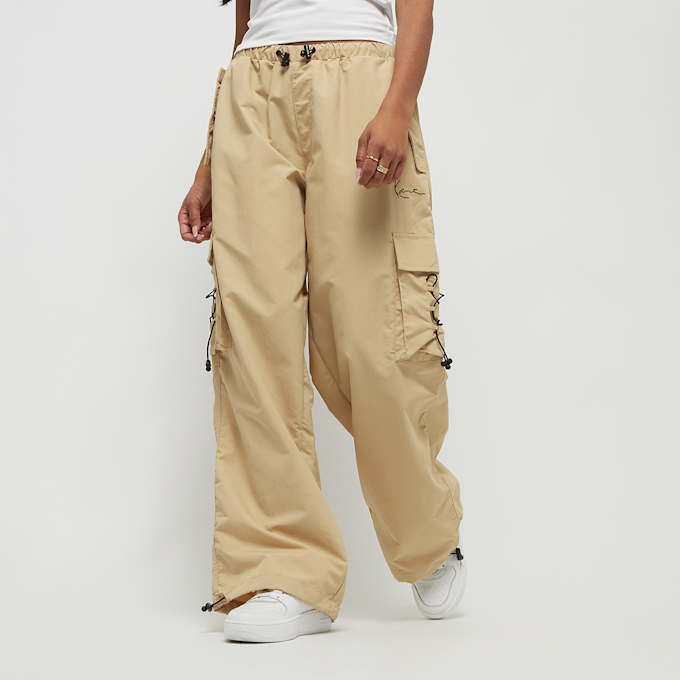 Karl Kani Small Signature Wide Parachute Pants beige 26699 1