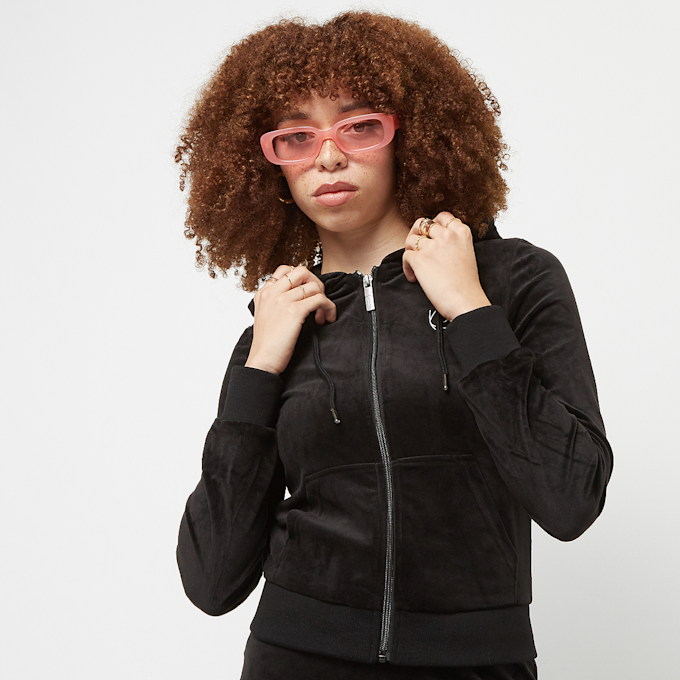 Karl Kani Chest Signature Tight Full Zip Velvet Jacket preto 26763 1