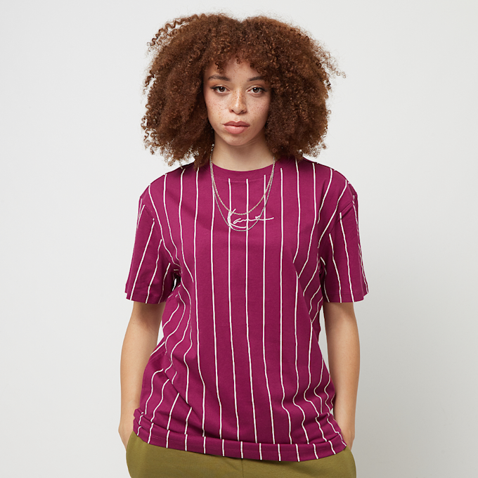 Karl Kani Small Signature Pinstripe Os Tee czerwony 26769 1