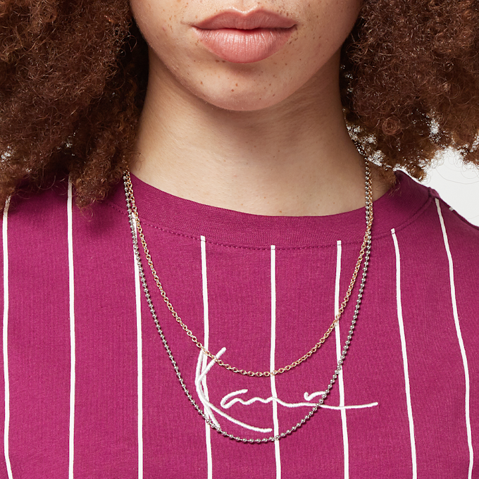 Karl Kani Small Signature Pinstripe Os Tee rood 26769 3