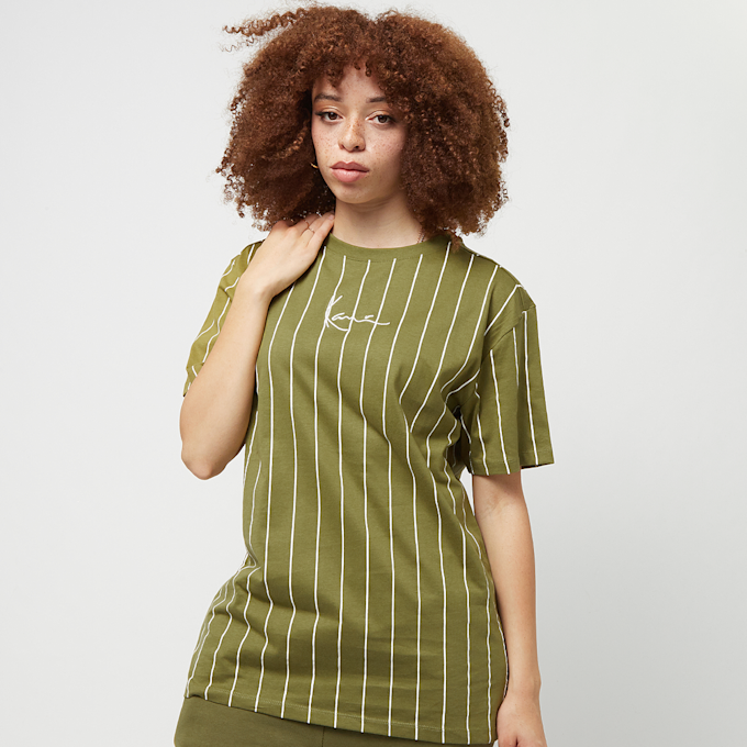 Karl Kani Small Signature Pinstripe Os Tee grün 26770 1