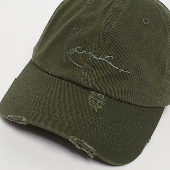 Karl Kani Signature Embro Damaged Washed Cap verde 26795 4