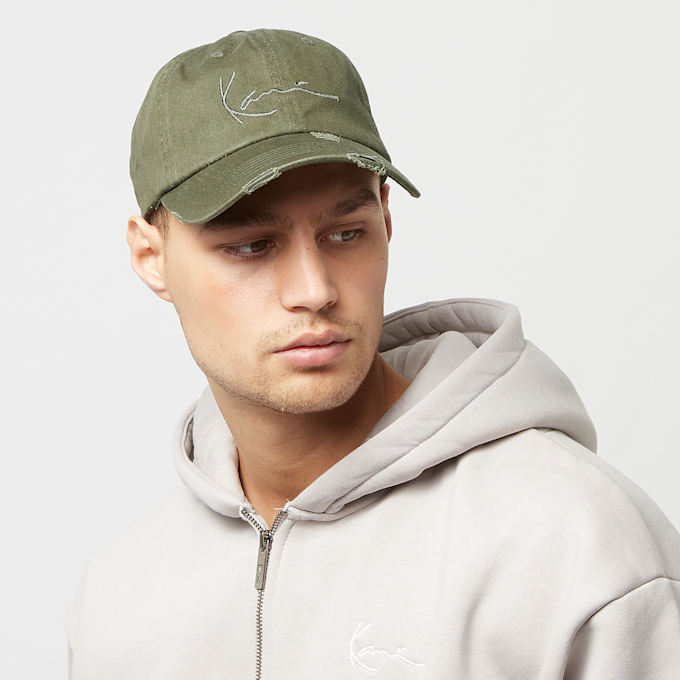 Karl Kani Signature Embro Damaged Washed Cap vert 26795 5