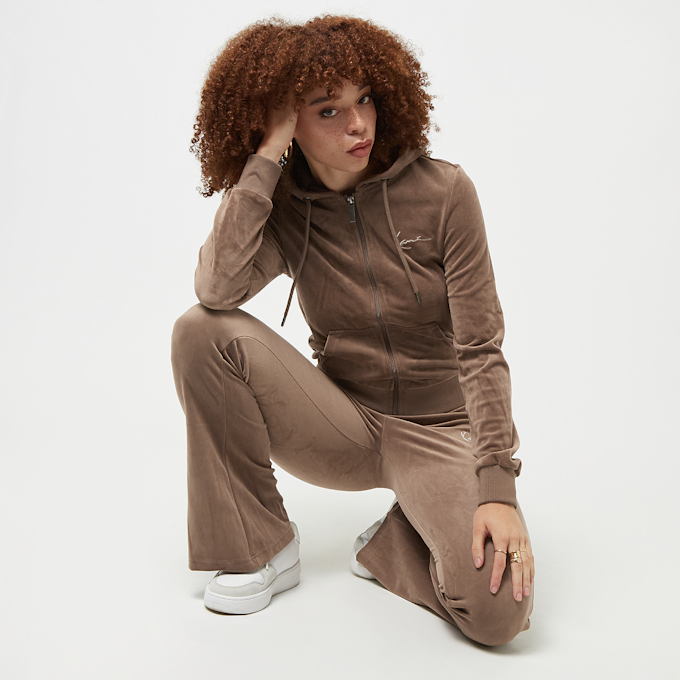 Karl Kani Small Signature Flared Velvet Pants castanho 26829 4