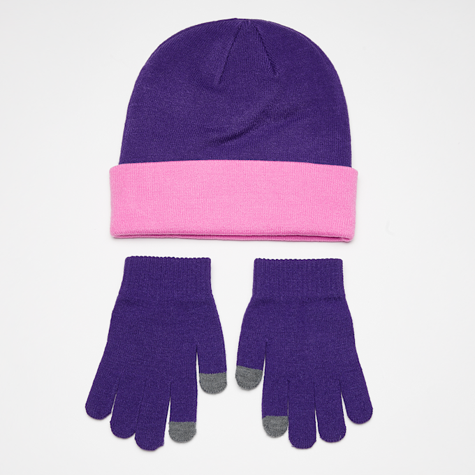 Nike Wordmark Colorblock Beanie Set (2 Piece) ljubičasta 27170 2