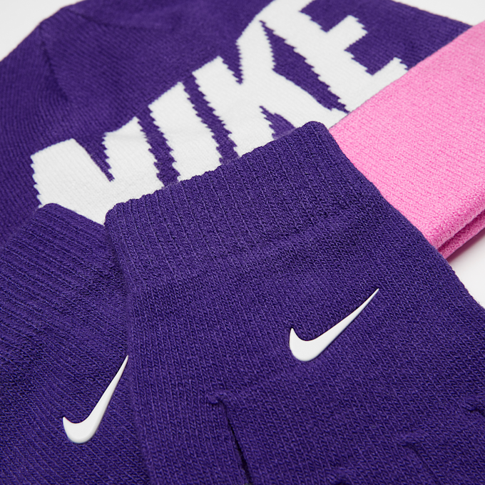 Nike Wordmark Colorblock Beanie Set (2 Piece) roze 27170 3