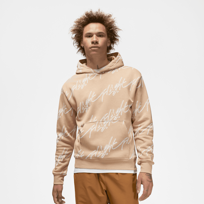 Jordan Essentials All Over Print Fleece Hoodie bege 27622 1