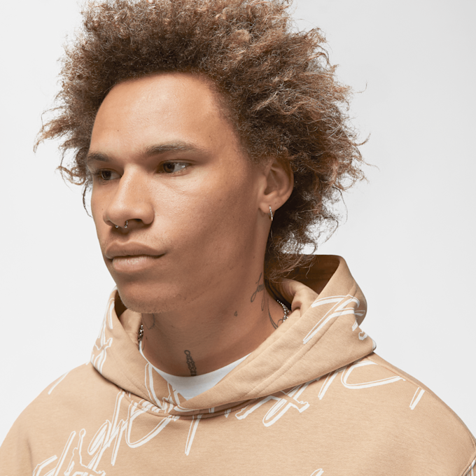 Jordan Essentials All Over Print Fleece Hoodie beż 27622 3