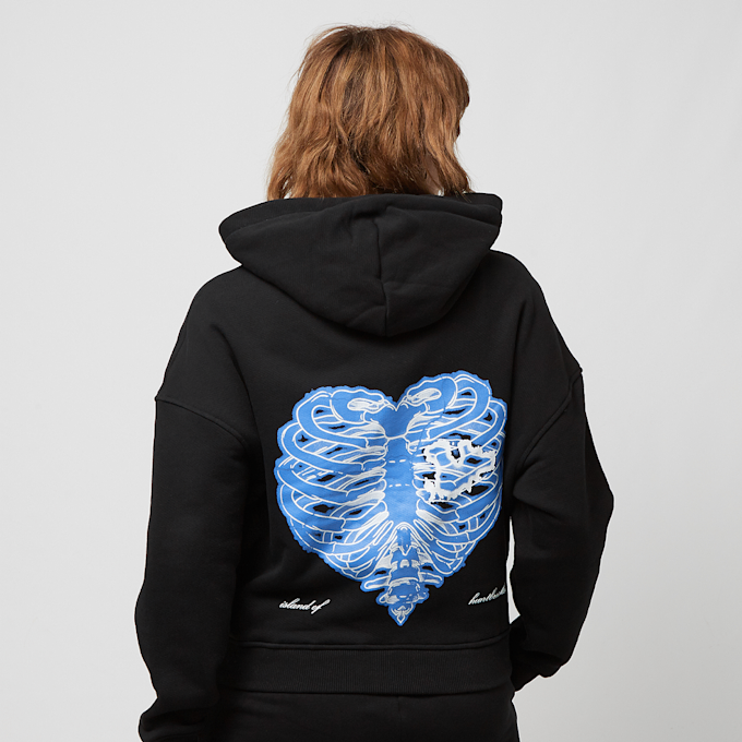 PEQUS Island of Heartbreaks Cropped Hoodie crna 27937 1