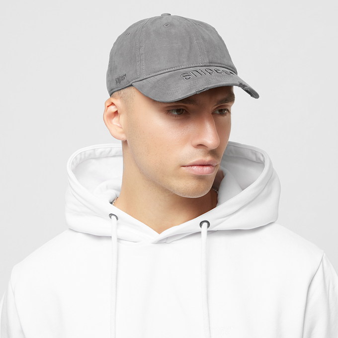 SNIPES Basic Logo Washed Baseball Cap grigio 22902 5