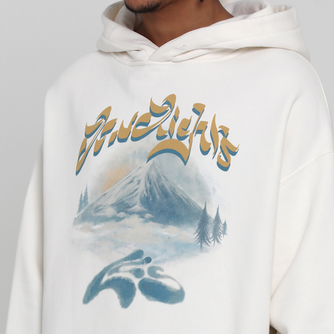 Low Lights Studios Mount Fuji Hoodie bianco 22910 3