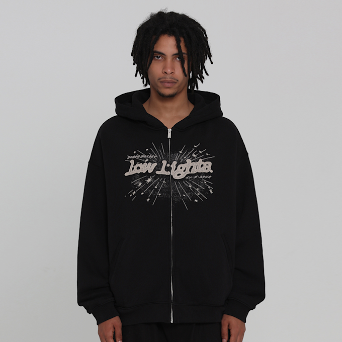 Low Lights Studios Hanabi Zip Hoodie preto 22913 1