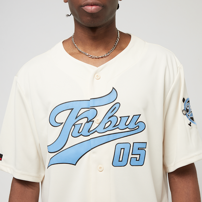 FUBU Varsity Baseball Jersey blanco 22945 3