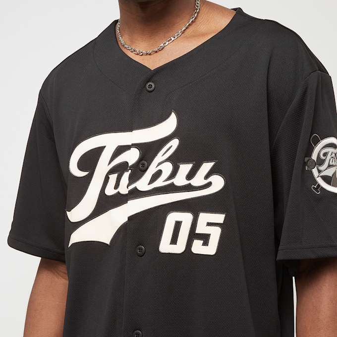 FUBU Varsity Baseball Jersey czarny 22949 3