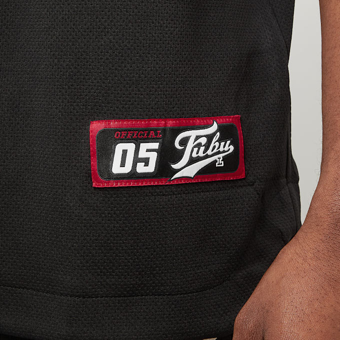 FUBU Varsity Baseball Jersey nero 22949 4