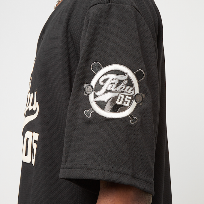 FUBU Varsity Baseball Jersey czarny 22949 5
