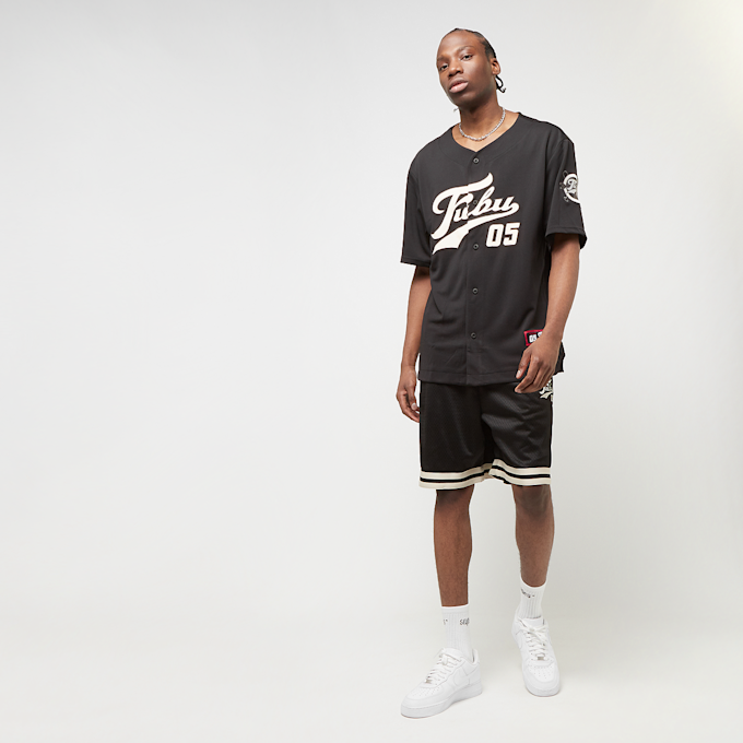 FUBU Varsity Baseball Jersey nero 22949 7
