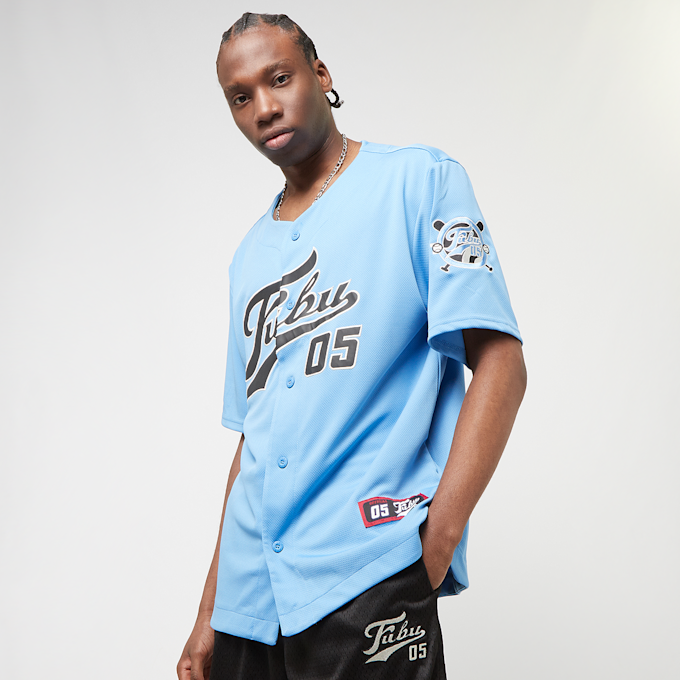 FUBU Varsity Baseball Jersey bleu 22963 1