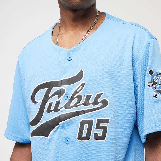 FUBU Varsity Baseball Jersey bleu 22963 3