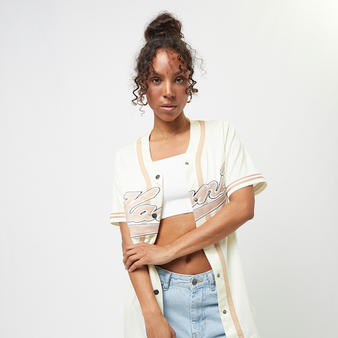 Karl Kani Varsity Pinstripe Baseball Shirt blanco 23034 1