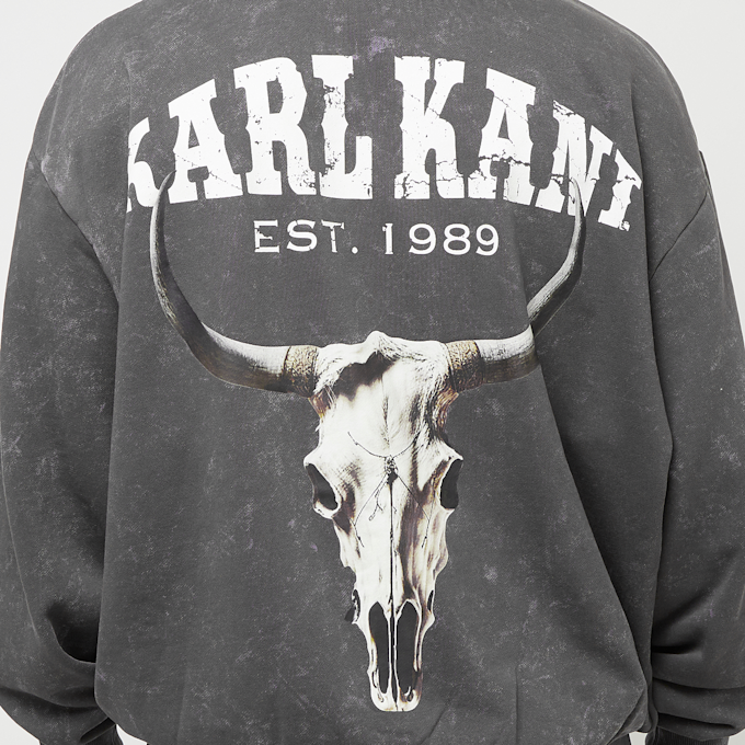 Karl Kani Chest Signature Os Heavy Sweat Full Zip Skull Hoodie cinzento 23038 4
