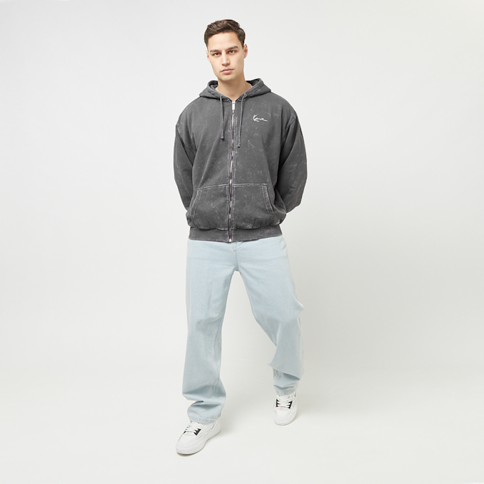 Karl Kani Chest Signature Os Heavy Sweat Full Zip Skull Hoodie siva 23038 5