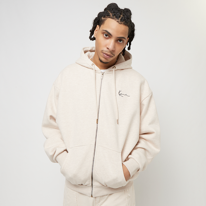 Karl Kani Chest Signature Os Full Zip Diner Hoodie bež 23042 2