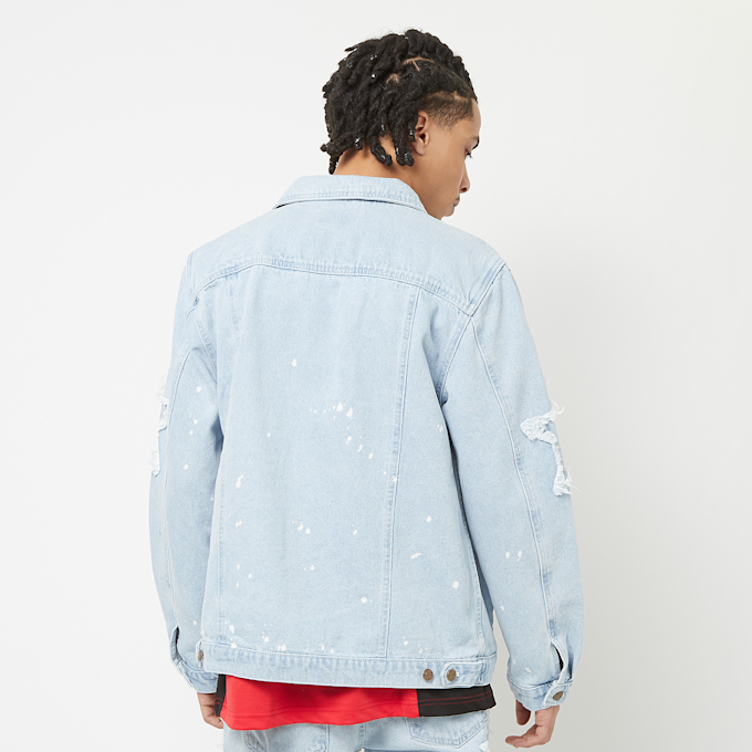 Karl Kani Paintsplatter Denim Trucker Jacket blauw 23085 2