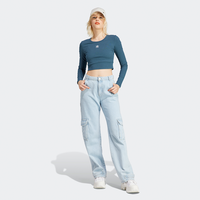 adidas Originals Essentials Cropped Rib Longsleeve negro 23175 5