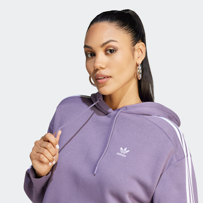 adidas Originals adicolor 3-Stripes Cropped Hoodie violeta 23179 3