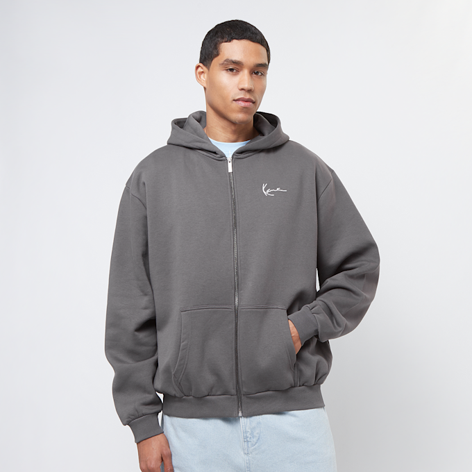 Karl Kani Chest Signature Essential Zip Hoodie siva 23204 1